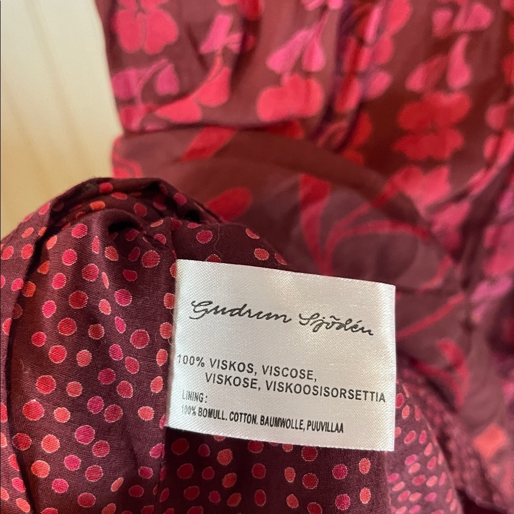 GUDRUN SJODEN TIERED MAXI FLORAL DRESS SMALL - Picture 6 of 8